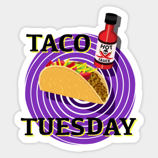 Taco Tuesday with Hot Sauce Sticker